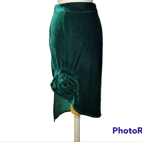 NWOT Sassy Emerald Green Skirt - Picture 1 of 6